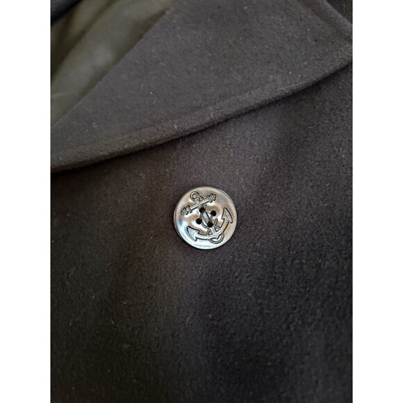 Vintage VTG J Percy 100% Merino Wool Women’s 6 Coat Jacket Blue Double Breasted - Picture 9 of 10